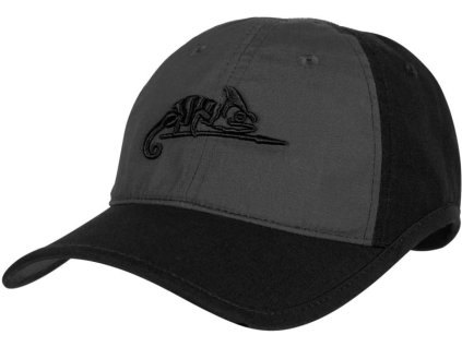 HELIKON Baseball šiltovka Logo Cap - black / shadow grey (CZ-LGC-PR-0135B)