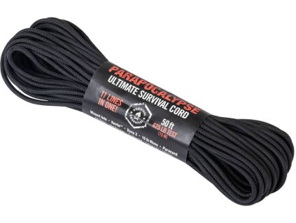 ATWOOD ROPE MFG Multifunkčná šnúra Parapocalypse - black (CD-PA5-NL-01)