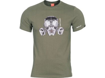 PENTAGON Tričko GAS MASK - olivové (K09012-GM-OLV)