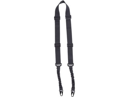 MILTEC Taktický popruh Bungee dvojbodový - black (16185102)
