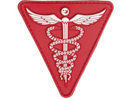 MILTEC 3D PVC Nášivka/Patch first aid pvc, 7x7cm - red (16830810)