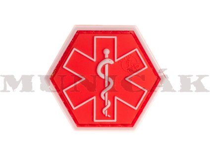 JTG 3D PVC Nášivka/Patch Paramedic Hexagon - červená
