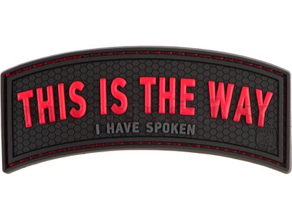JTG 3D PVC Nášivka/Patch This is the Way - čierna / červená