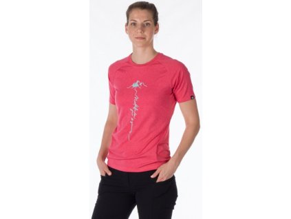 NORTHFINDER Dámske tričko MISHA - pinkmelange (107504-634)