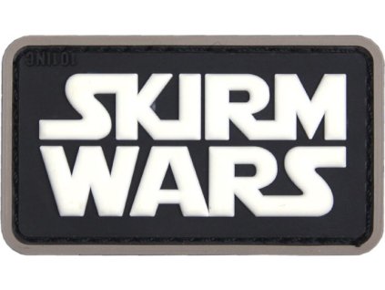 3D PVC Nášivka/Patch Skirm Wars - čierna