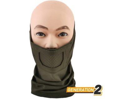 CYGNUS ARMORY Ochranná maska Face Warrior Plus - ranger green