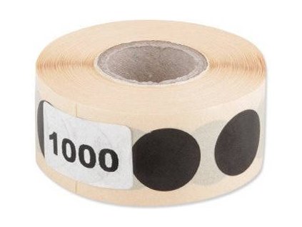 MISC Terčové zálepky 20mm, 1000ks - black