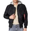 ALPHA INDUSTRIES Bunda MA-1 TT Hood BP Ref. - čierna (106103/03)