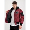 ALPHA INDUSTRIES Bunda MA-1 VF Hood Dark Side - burgundy (108108/184)
