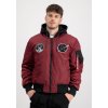 ALPHA INDUSTRIES Bunda MA-1 VF Hood Dark Side - burgundy (108108/184)