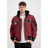 ALPHA INDUSTRIES Bunda MA-1 VF Hood Dark Side - burgundy (108108/184)
