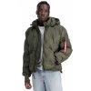 ALPHA INDUSTRIES Bunda Hooded Logo Puffer - dark olive (108107/142)