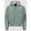 ALPHA INDUSTRIES Bunda MA-1 TT Hood Custom - dusty green (126117/680)