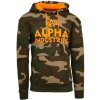 ALPHA INDUSTRIES Mikina Foam Print Hoody - woodland camo 65 (143302/408)