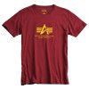 ALPHA INDUSTRIES Tričko BASIC - burgundy (100501/184)