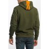 ALPHA INDUSTRIES Mikina Red Stripe Hoody - dark green (178314/257)