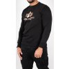 ALPHA INDUSTRIES Mikina Basic Sweater Foil Print - black/yellow gold (178302FP/583)