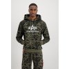 ALPHA INDUSTRIES Mikina Basic Hoody Camo - brushstroke green (178312C/634)
