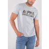 ALPHA INDUSTRIES Tričko Camo Print - šedé/woodland (156513/382)
