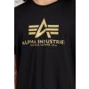 ALPHA INDUSTRIES Tričko BASIC Carbon - black/gold (100501CB/365)
