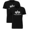 ALPHA INDUSTRIES Tričko BASIC 2 Pack - black (106524/03)