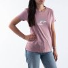 ALPHA INDUSTRIES Dámske tričko New Basic Foil Print - silver pink/metalsilver (196051FP/531)
