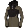 NORTHFINDER Dámska bunda 3L ZARA - čierna/tmavo zelená (106984-550)