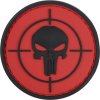 3D PVC Nášivka/Patch Punisher sight - červená