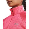 UNDER ARMOUR Dámske tričko s dlhým rukávom Tech 1/2 Zip - Twist - ružové (1320128-653)