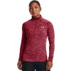 UNDER ARMOUR Dámske tričko s dlhým rukávom Tech 1/2 Zip - Twist - tmavo ružová (1320128-664)