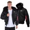 ALPHA INDUSTRIES Bunda 45p Hooded Custom - black/black (113145/515)