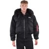 ALPHA INDUSTRIES Bunda 45p Hooded Custom - black/black (113145/515)