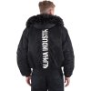ALPHA INDUSTRIES Bunda 45p Hooded Custom - black/black (113145/515)