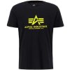 ALPHA INDUSTRIES Tričko BASIC Neon Print - black/neon yellow (100501NP/478)