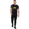 ALPHA INDUSTRIES Tričko BASIC Neon Print - black/neon yellow (100501NP/478)