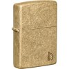 ZIPPO Zapaľovač ARMOR TUMBLED BRASS FLAME (23008)