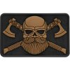 M-TAC 3D PVC Nášivka/Patch Bearded skull - black / coyote (51113205)