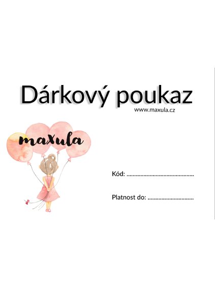 Dárkový poukaz s holčičkou
