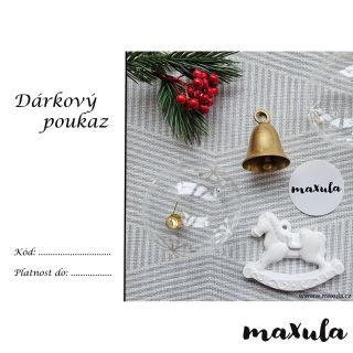 Pro ty, co ještě netuší, co darují k Vánocům a zároveň pro ty, kteří chtějí nechat výběr na obdarovaném, máme tyto poukazy...