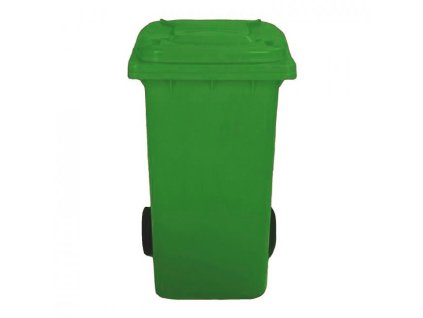 Popelnice D120G 120L zelená plastová s kolečky