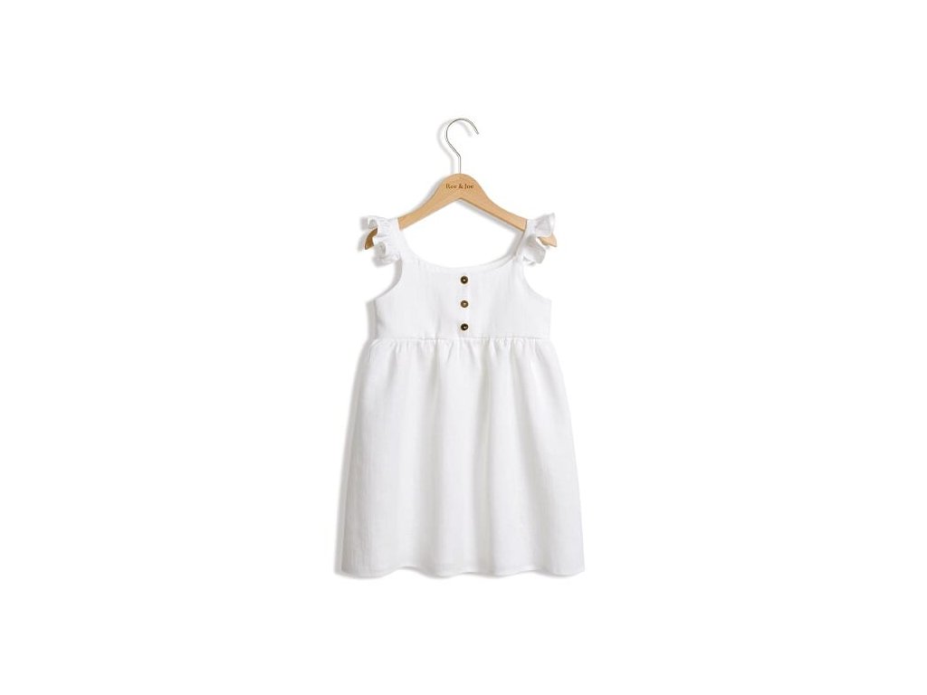 Roe&Joe Lněné šaty No2 - bílé