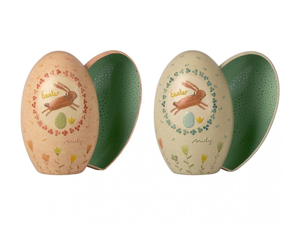 Maileg Kovové velikonoční otevírací vajíčko s reliéfem Easter Egg