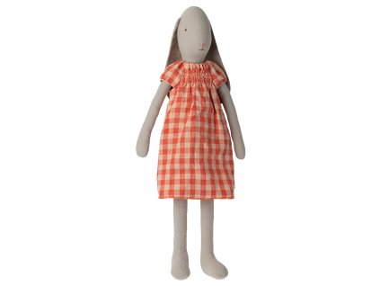 Maileg Zajíček v kostkovaných šatech Size 5 Maileg Bunny Size 5, Dress