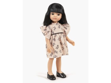 Liu et sa robe daisy en coton oliviers par minikane