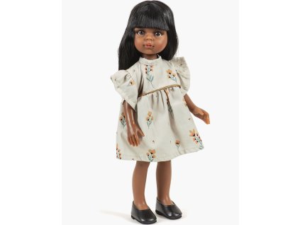 Nora et sa robe Daisy en coton fleurs fluo