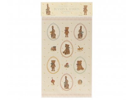 Maileg Samolepky Bunnies and Teddies 24 ks  Maileg Sticker sheet, Bunnies and Teddies