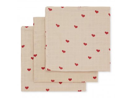 KS4213 3 PACK MUSLIN CLOTH GOTS AMOUR ROUGE Main