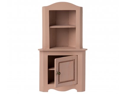 Maileg Rohová dřevěná skříňka Rose  Miniature Corner Cabinet Rose