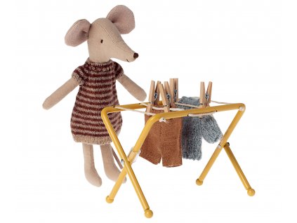 Maileg Malý sušák na prádlo pro myšky  Maileg Drying Rack Mouse