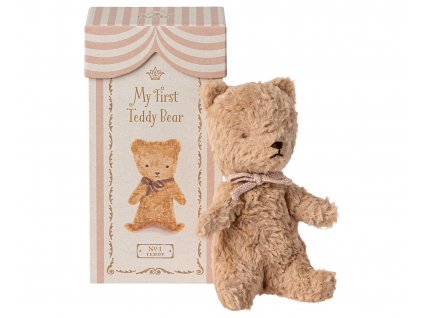 Maileg Plyšový medvídek v krabičce Powder  Maileg My First Teddy